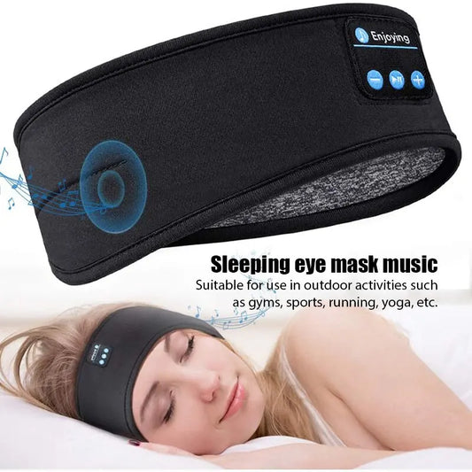 Fone Bluetooth Earphones Sports Sleeping Headband Elastic Wireless Headphones Music Eye Mask Wireless Bluetooth Headset Headband - Sound Wave Harmony 