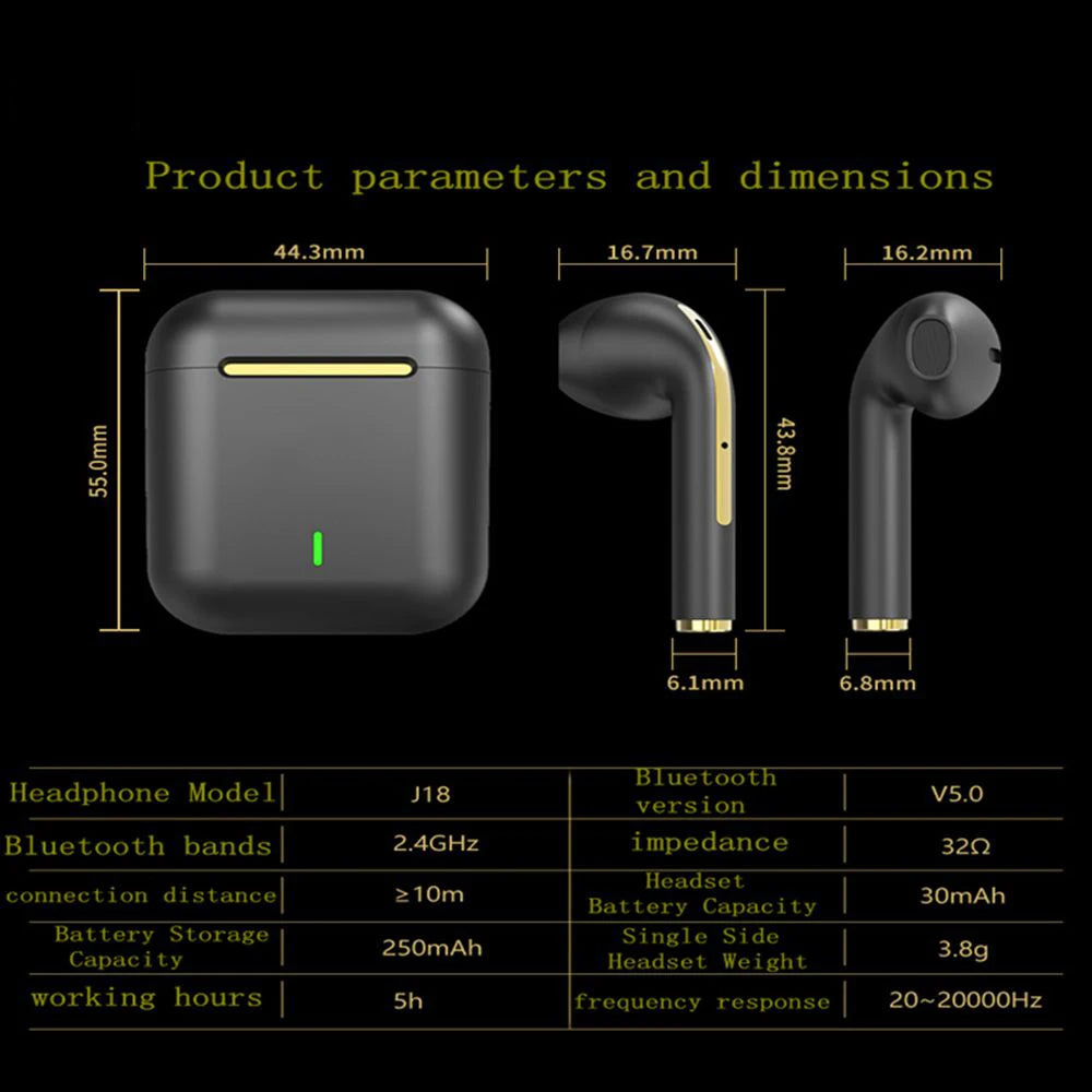 MIJIA Xiaomi Wireless Headset Upgraded Bluetooth 5.3 Headset HD Music Headphones In-Ear Hands-Free With Microphone - Sound Wave Harmony 