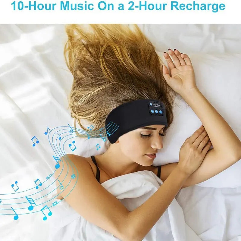 Fone Bluetooth Earphones Sports Sleeping Headband Elastic Wireless Headphones Music Eye Mask Wireless Bluetooth Headset Headband - Sound Wave Harmony 