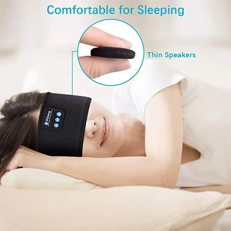 Fone Bluetooth Earphones Sports Sleeping Headband Elastic Wireless Headphones Music Eye Mask Wireless Bluetooth Headset Headband - Sound Wave Harmony 