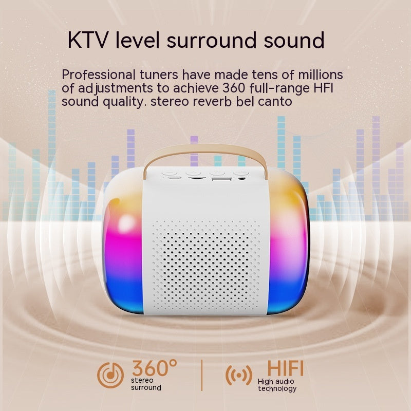 Mini Karaoke Sound Box Of Microphone Bluetooth Audio Integrated Microphone - Sound Wave Harmony 